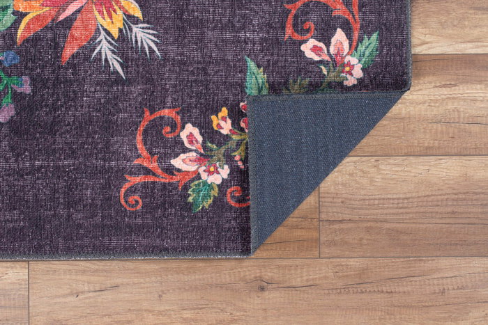 Conceptum Alfombra Soul Chenille Black AL 322 150 x 230 cm 100% Poliéster Lavable a Máquina